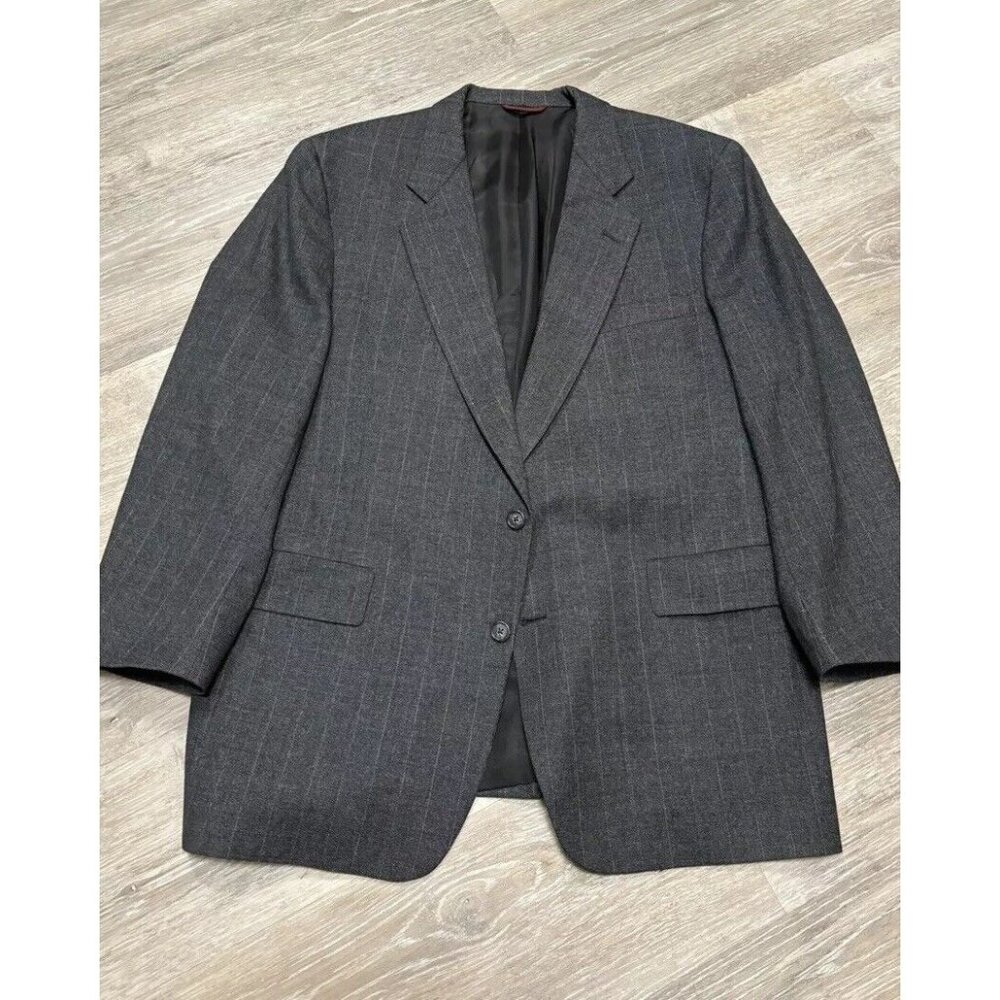 Hart Schaffner Marx‎ Men's Size 40 R Gray Wool Blazer Sport Coat 2 Button USA
